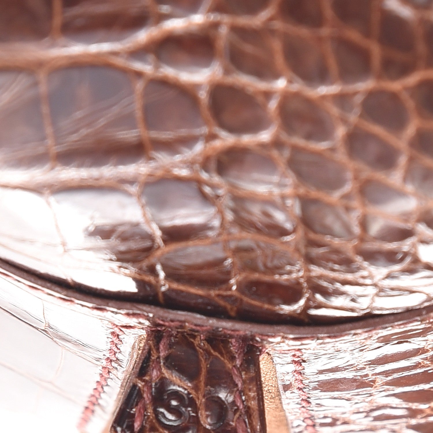 Hermes Shiny Alligator Plume Elan 22 Miel 7 of 8