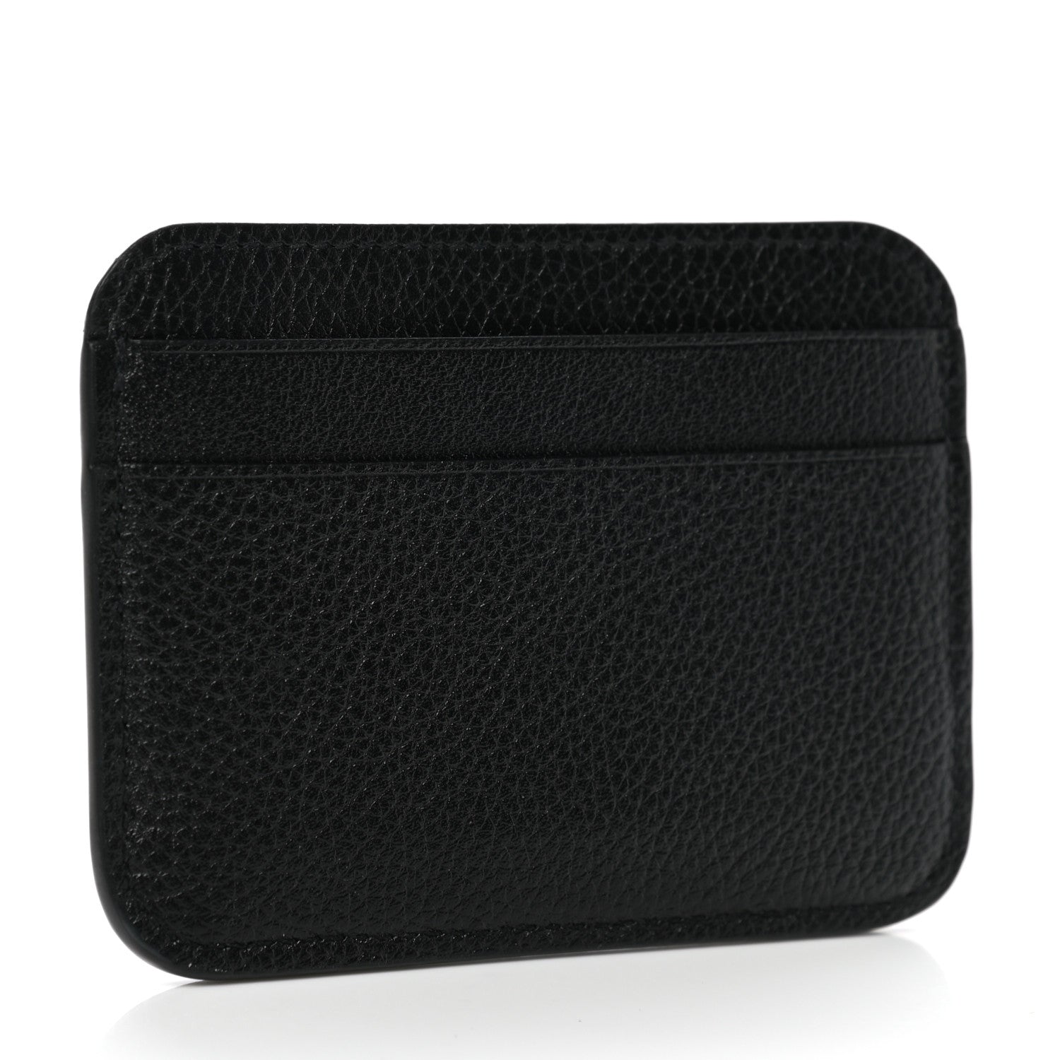 Balenciaga Grained Calfskin BB Card Holder Black 3 of 9
