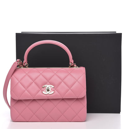 Chanel Lambskin Quilted Small Trendy CC Flap Dual Handle Bag Pink 12 of 12