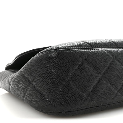 Chanel Caviar Quilted Jumbo Single Flap Black 10 of 11