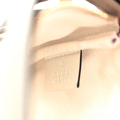 Gucci Canvas Flora Floral Calfskin Medium Cutout Shoulder Bag White Multicolor 8 of 11