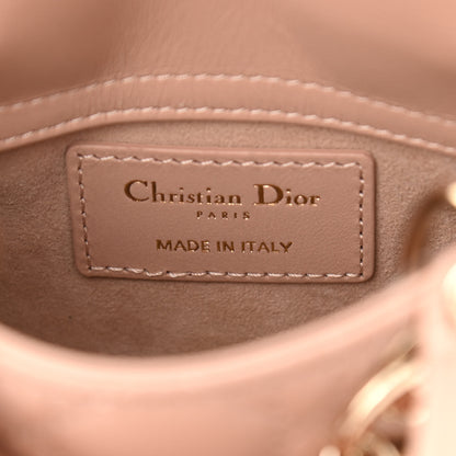 Christian Dior Lambskin Cannage Micro Lady Dior Rose Des Vents 5 of 10