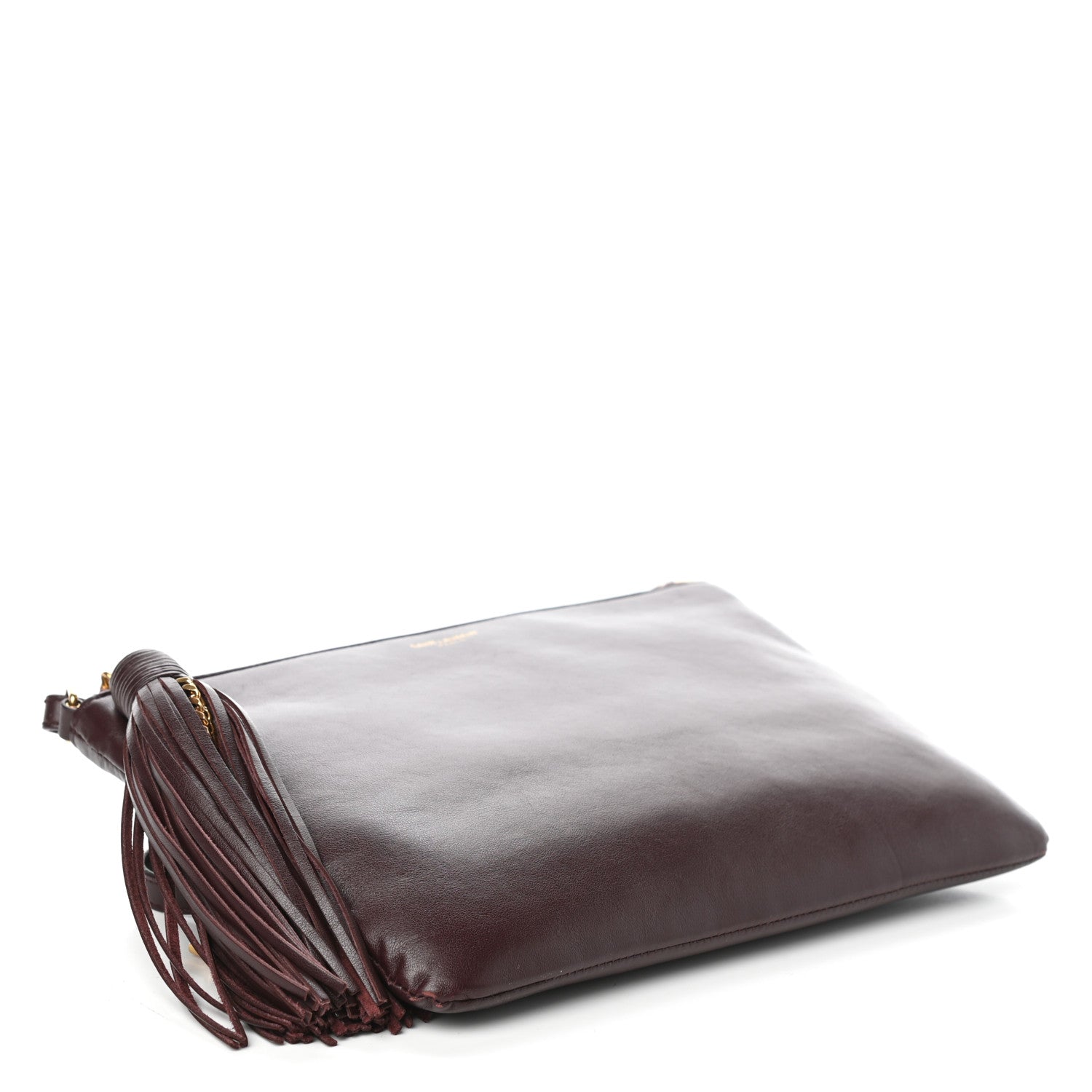 Saint Laurent Calfskin Teen Monogram Crossbody Bag Bordeaux 4 of 8