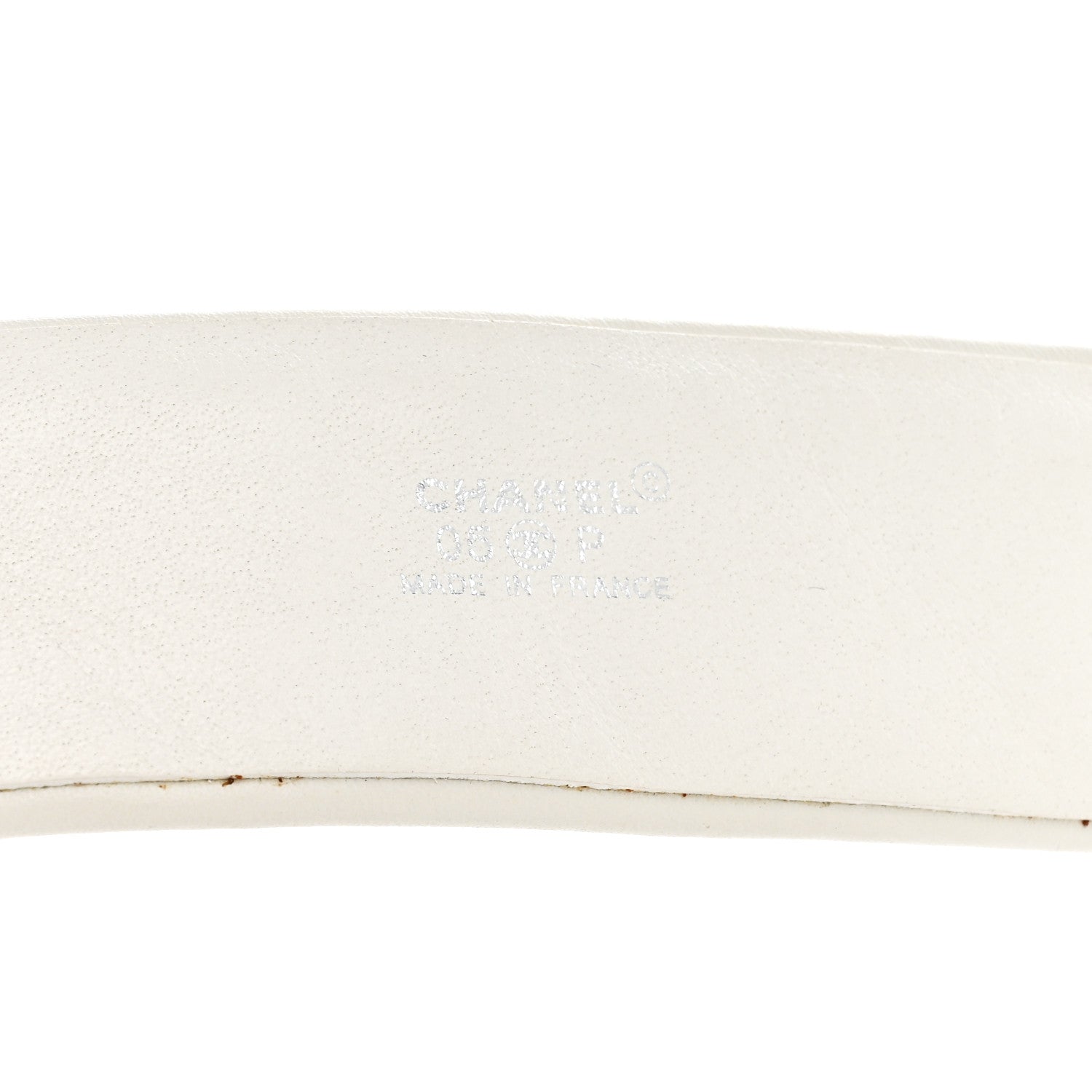 Chanel Lambskin Quilted CC Belt 80 32 White 5 of 10