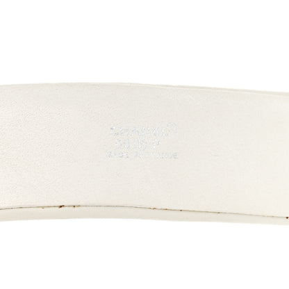 Chanel Lambskin Quilted CC Belt 80 32 White 5 of 10