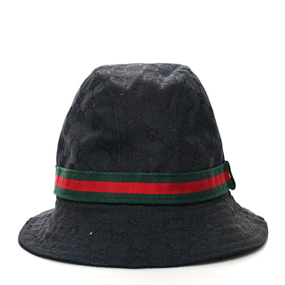 Gucci Monogram Web Bucket Hat XL Black 2 of 7