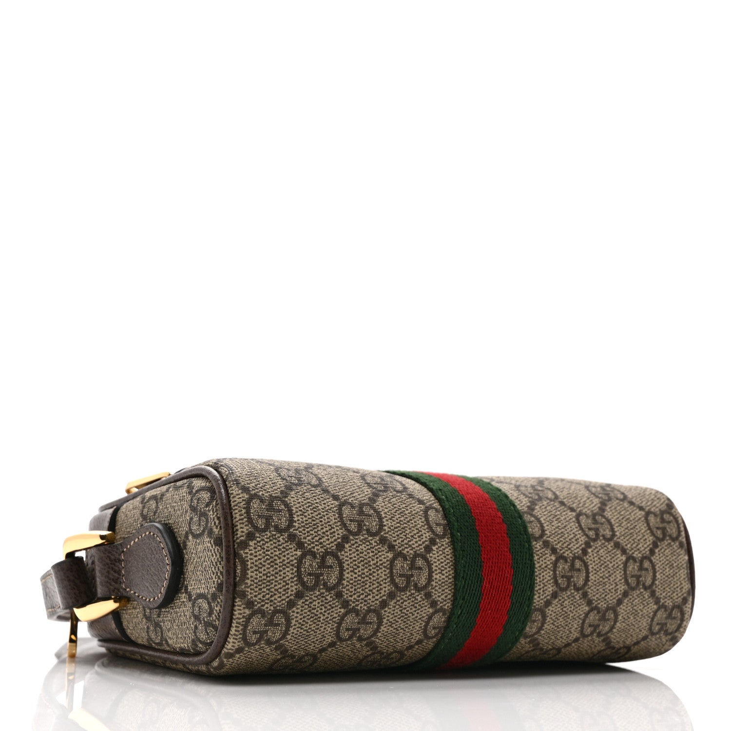 Gucci GG Supreme Monogram Web Mini Ophidia Shoulder Bag Brown 4 of 10