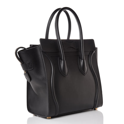 Celine Smooth Calfskin Micro Luggage Black 3 of 11