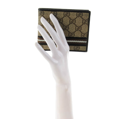 Gucci GG Supreme Monogram Web Bi-Fold Wallet Brown 2 of 7