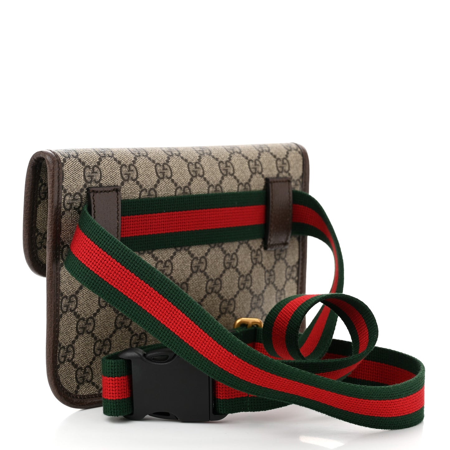 GG Supreme Monogram Neo Vintage Web Belt Bag Brown