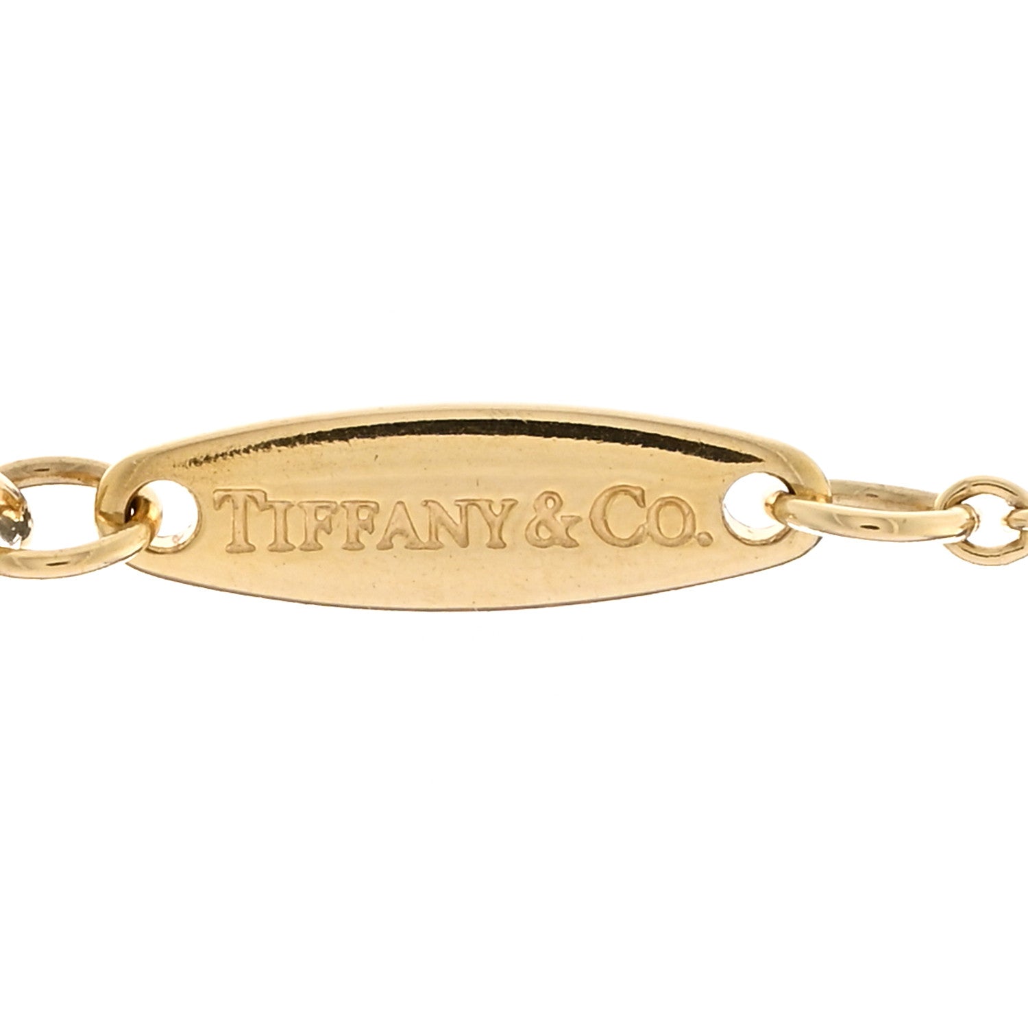 Tiffany 18K Yellow Gold Diamond .21ct Elsa Peretti Diamonds by the Yard Pendant Necklace 4 of 4