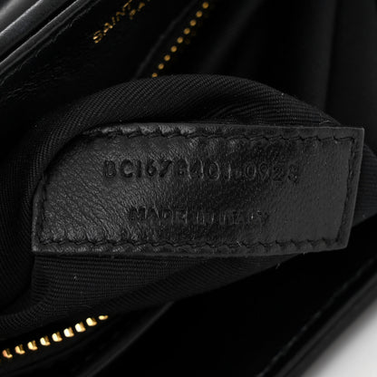 Saint Laurent Calfskin Y Quilted Monogram Toy Loulou Crossbody Bag Black 7 of 11