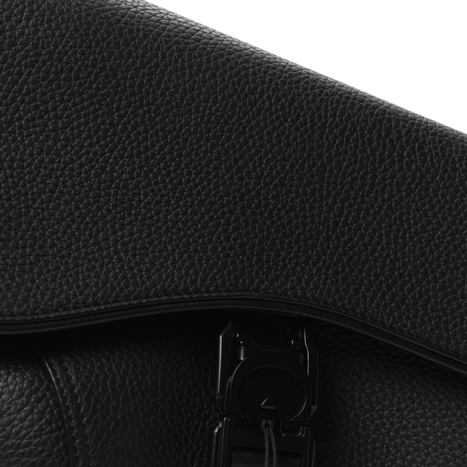 Christian Dior Grained Calfskin Mens Saddle Crossbody Bag Black 8 of 10