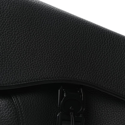 Christian Dior Grained Calfskin Mens Saddle Crossbody Bag Black 8 of 10