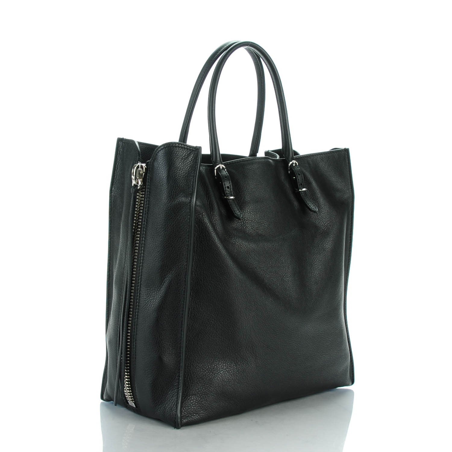 Balenciaga Calfskin Papier A5 Zip Around Tote Black 4 of 8