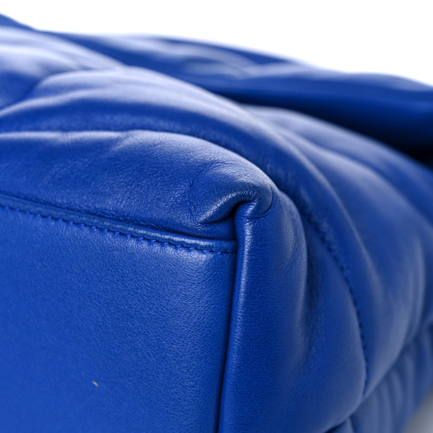 Lambskin Quilted Medium Loulou Puffer Monogram Chain Satchel Majorele Blue