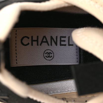 Chanel Suede Calfskin Nylon Grosgrain CC Sneakers 39.5 Beige 8 of 8