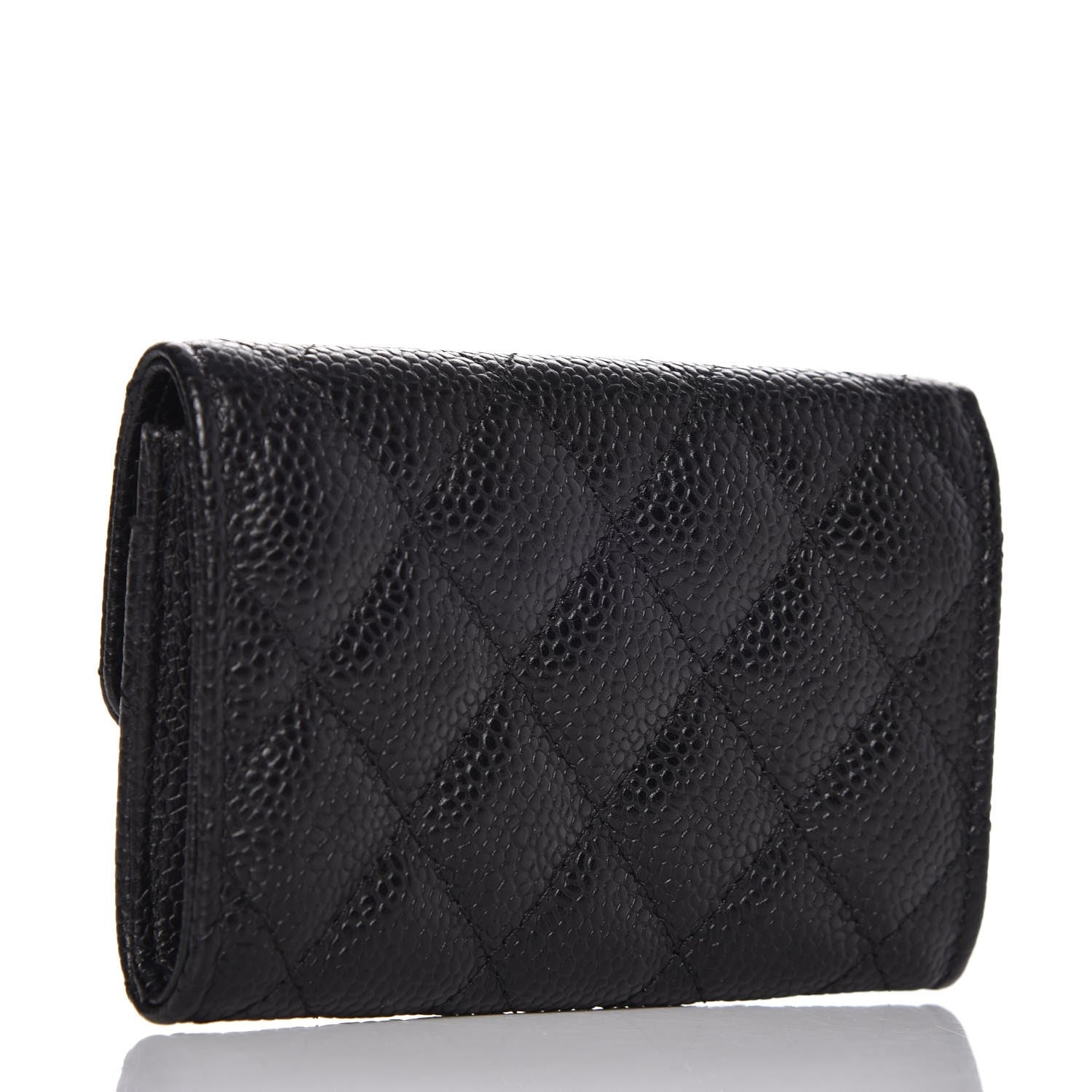 Chanel Caviar Quilted Flap Card Holder Black 3 of 8
