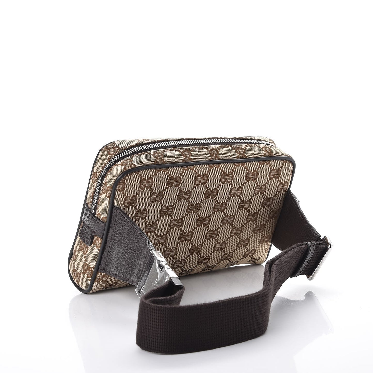 Monogram Dollar Calfskin Belt Bag Beige Ebony Testa di Moro Marrone Scuro