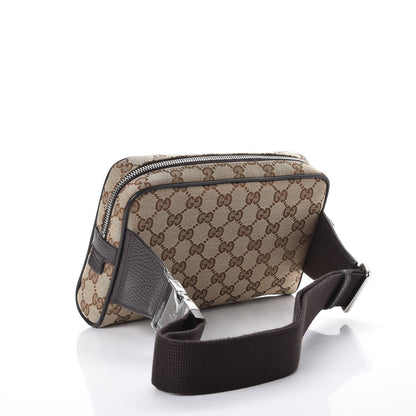 Gucci Monogram Dollar Calfskin Belt Bag Beige Ebony Testa di Moro Marrone Scuro 5 of 9