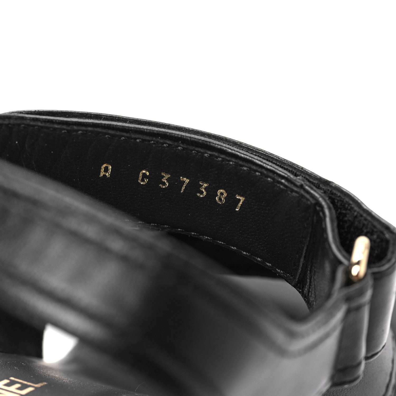 Chanel Goatskin CC Turnlock Sandals 38 Black 9 of 10