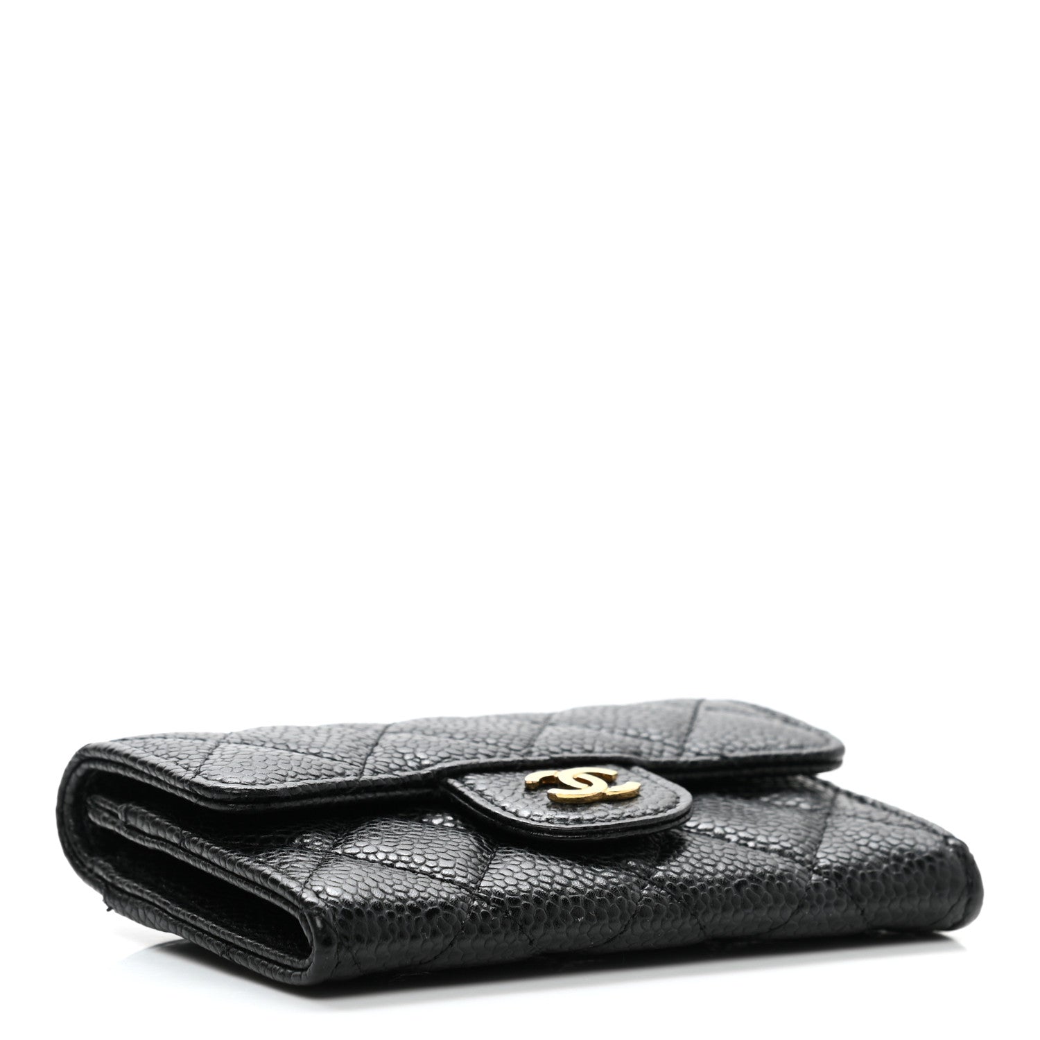 Chanel Caviar Quilted Flap Card Holder Wallet Black 4 of 9