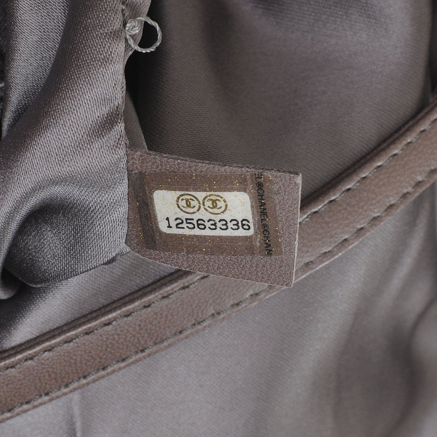 Leather Mademoiselle Lock Large Shopper Tote Grey
