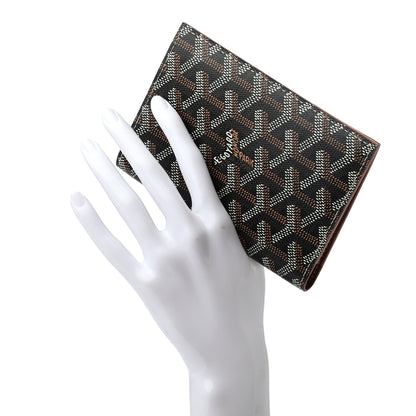 Goyard Goyardine Grenelle Passport Wallet Black Gold 2 of 7