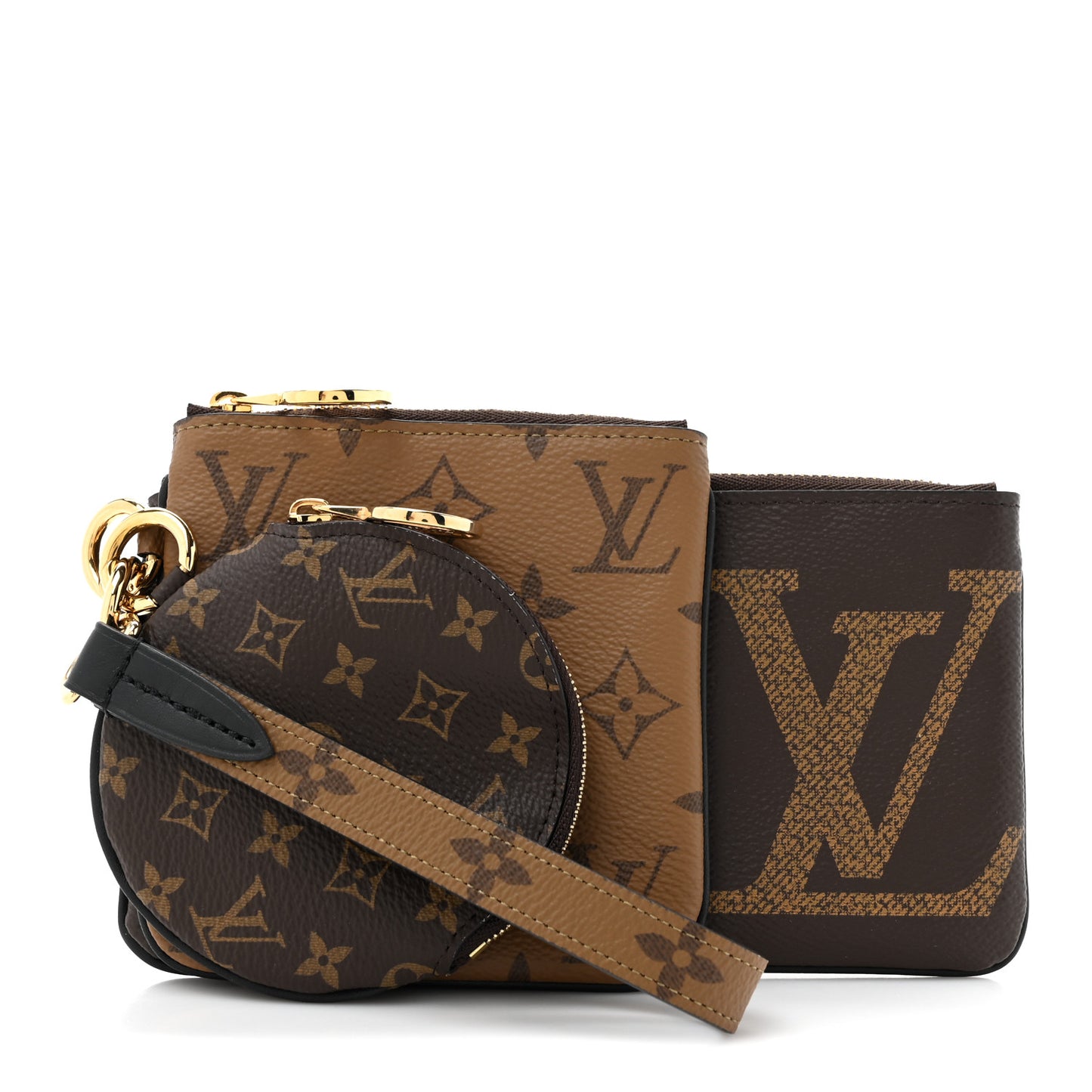Reverse Monogram Giant Trio Pouch