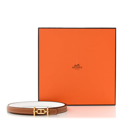 Hermes Swift Epsom 13mm Ancre Belt 75/30 White Gold 6 of 6