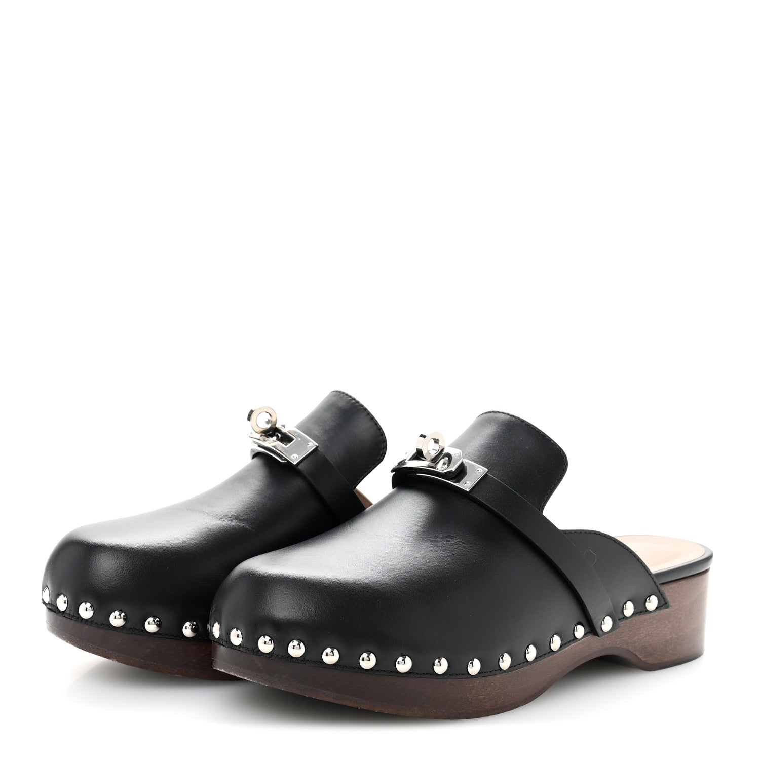 Hermes Calfskin Carlotta Mules 35 Black 4 of 10