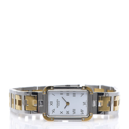 Hermes Stainless Steel 18mm Rectangle Croisiere Quartz Watch Gold 2 of 7