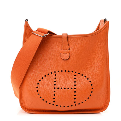 Hermes Taurillon Clemence Evelyne III PM Orange 1 of 13