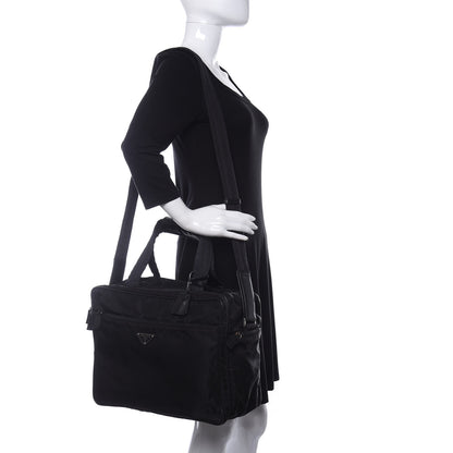 Prada Tessuto Nylon Travel Briefcase Black 2 of 11