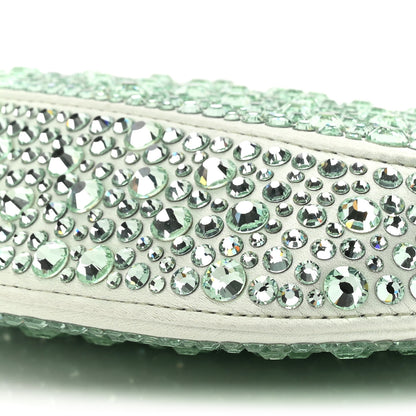 Prada Satin Crystal Cleo Adjustable Strap Shoulder Bag Acqua 8 of 9