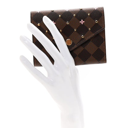 Louis Vuitton Damier Ebene Studded Victorine Wallet 2 of 7