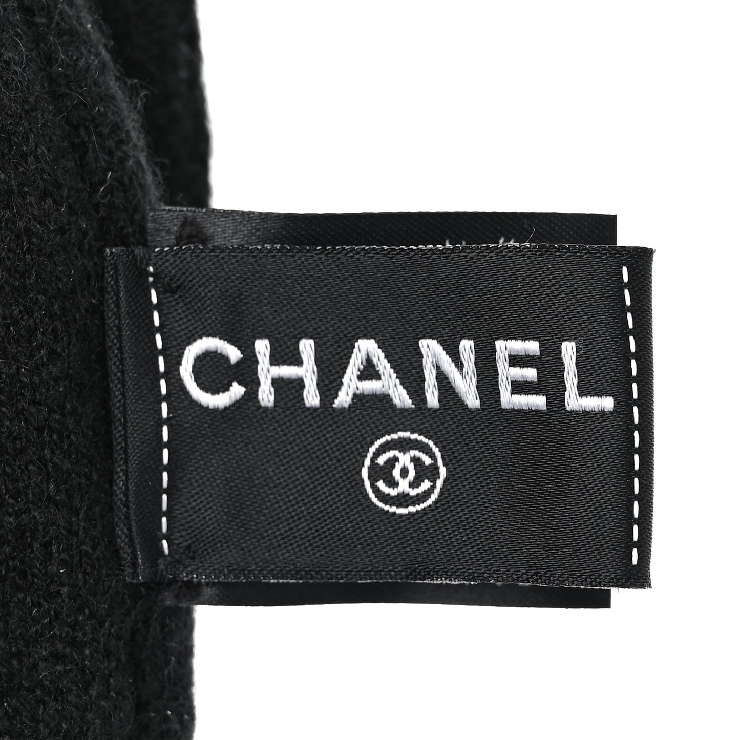 Cashmere Tweed CC Beanie Hat Black Multicolor