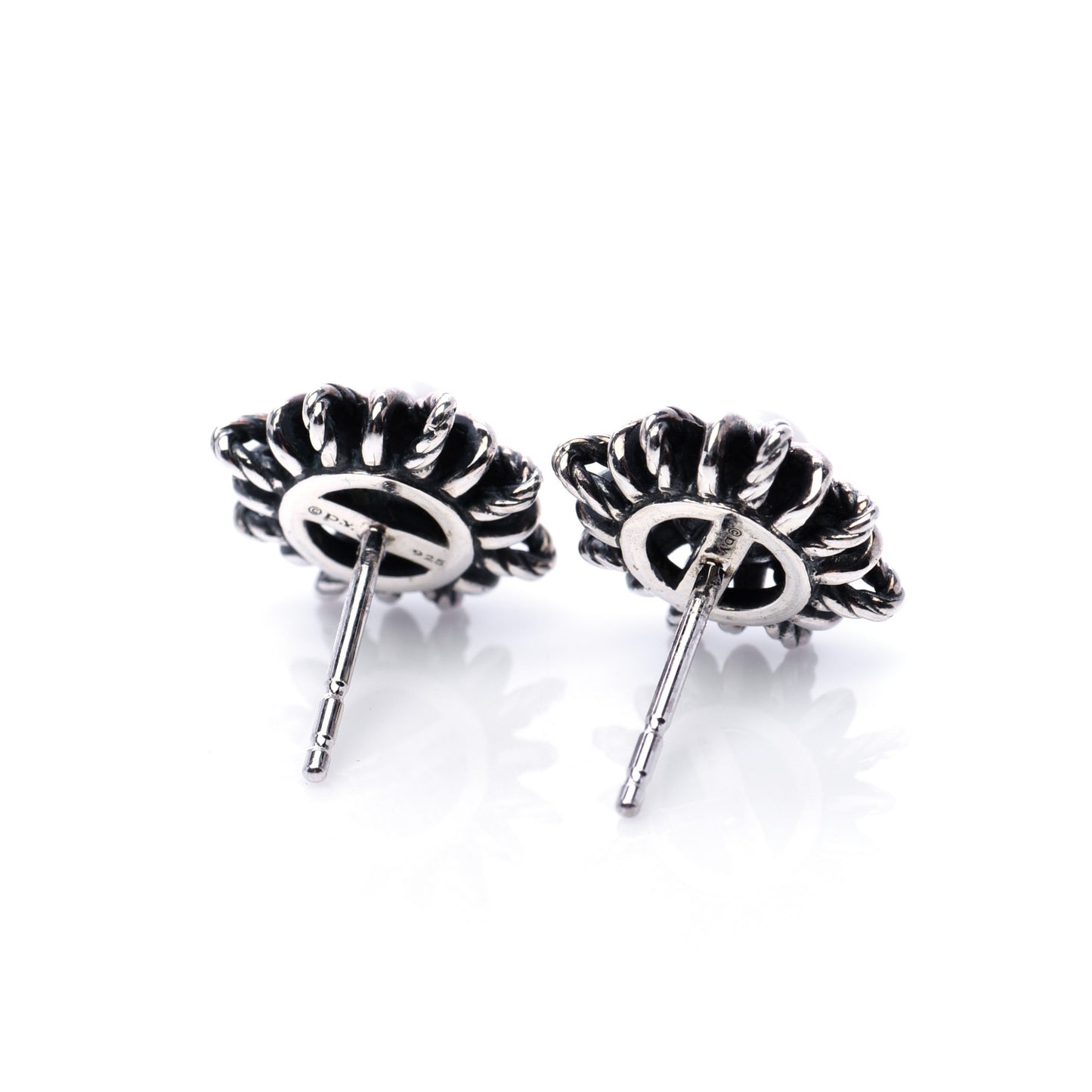 Sterling Silver Pearl Starburst Earrings