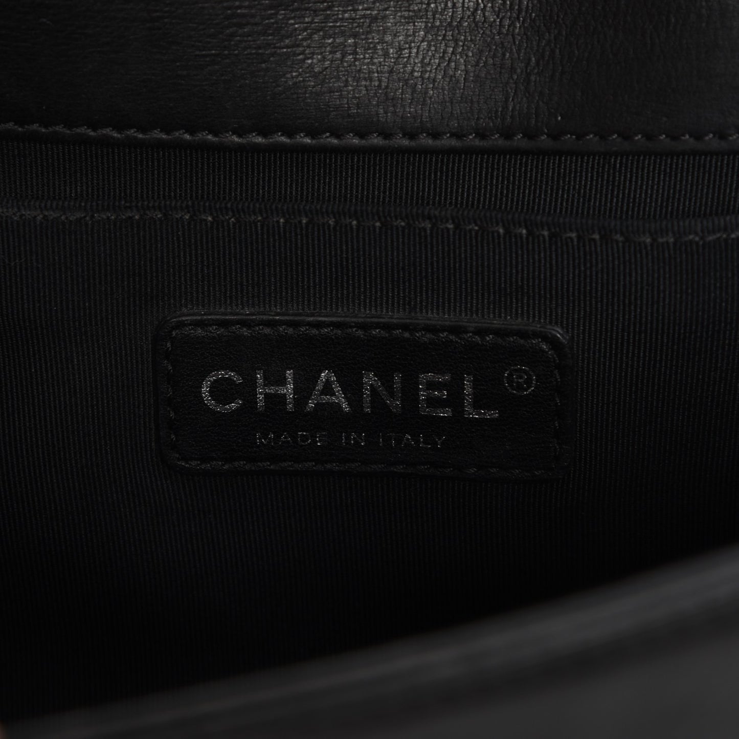 Calfskin Quilted Medium Boy Flap Black