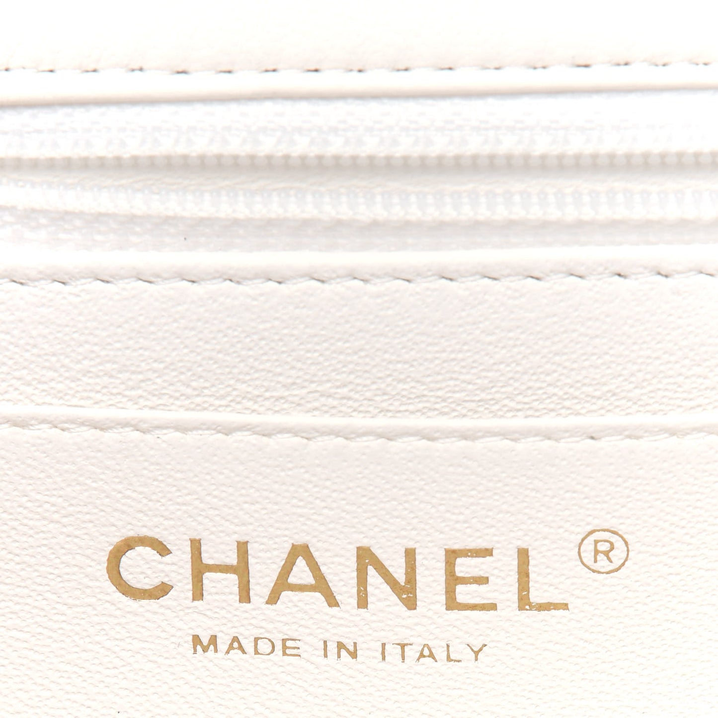 Lambskin Quilted Mini Rectangular Flap White