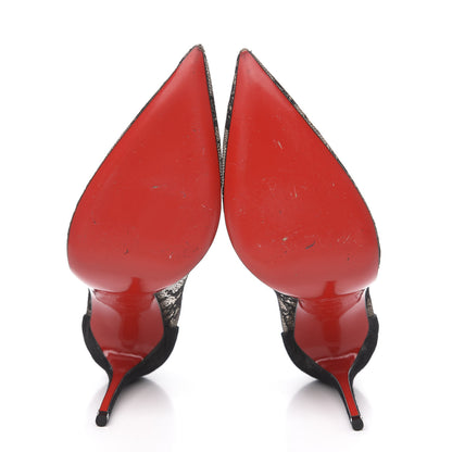 Christian Louboutin Dentelle Chantilly Follies Lace 100 Pumps 37 Black 5 of 9