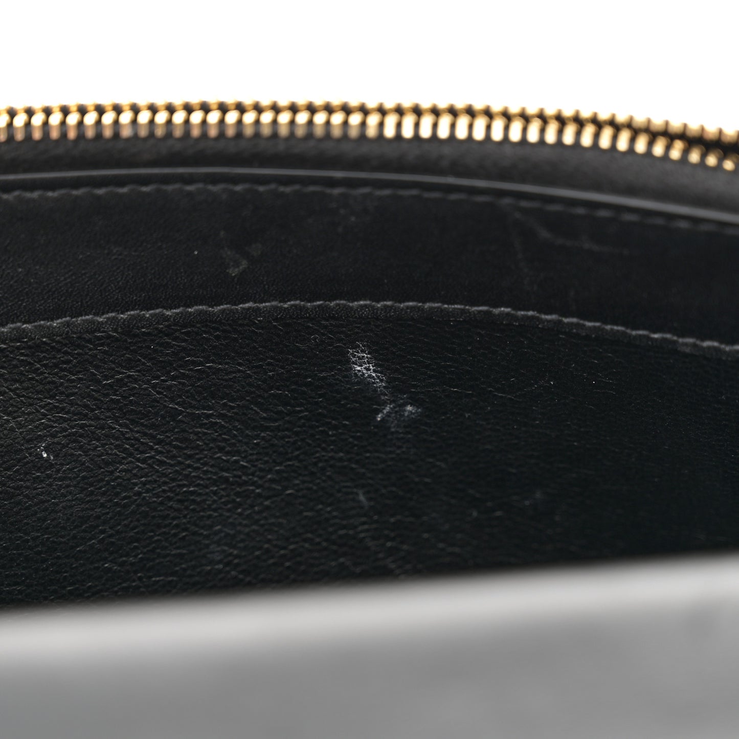 Smooth Calfskin Small Classic Monogram Portefeuille On Chain Black