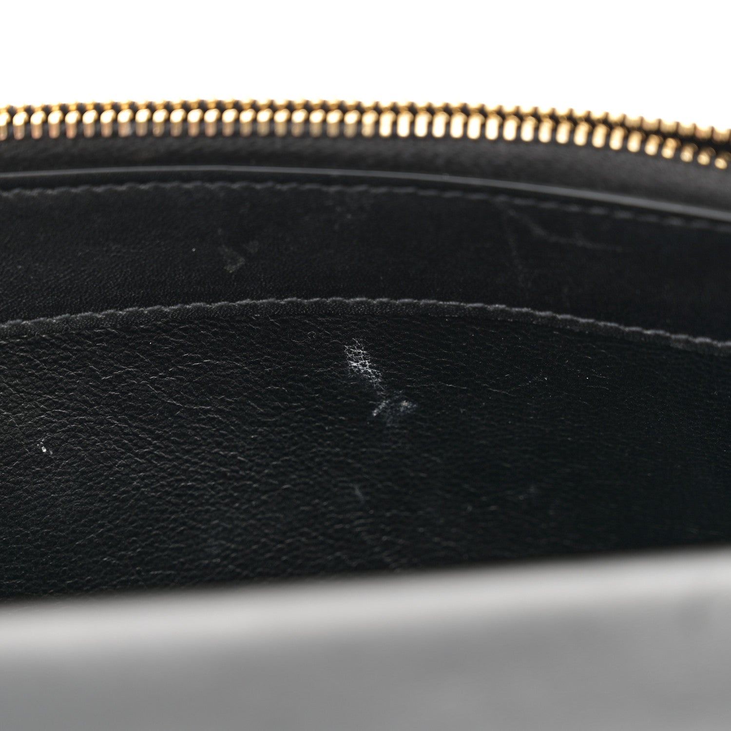 Saint Laurent Smooth Calfskin Small Classic Monogram Portefeuille On Chain Black 11 of 13