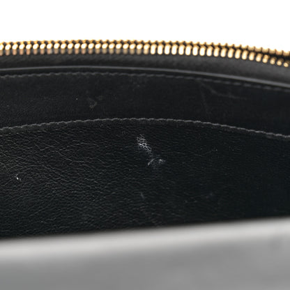 Saint Laurent Smooth Calfskin Small Classic Monogram Portefeuille On Chain Black 11 of 13