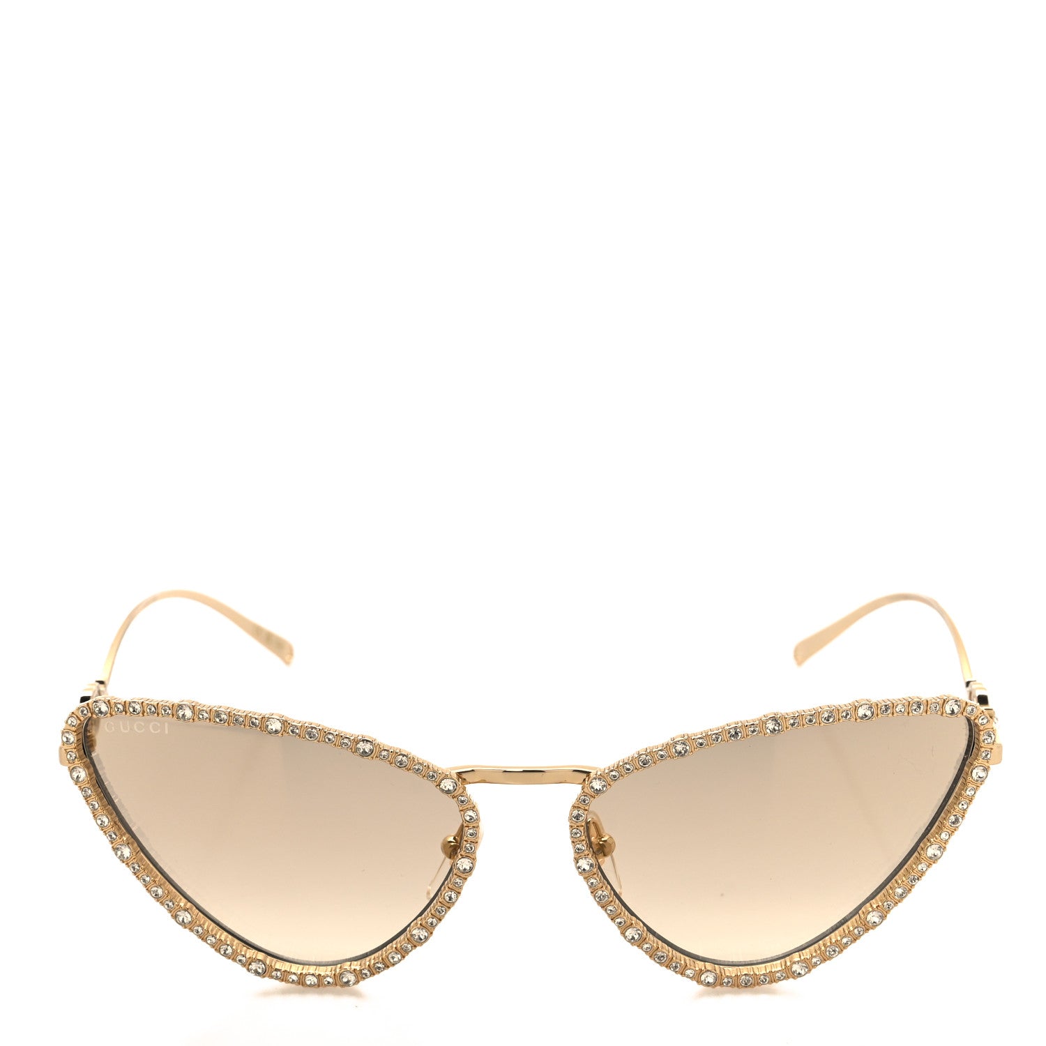 Gucci Crystals Cat Eye Sunglasses GG1569S Gold 2 of 9