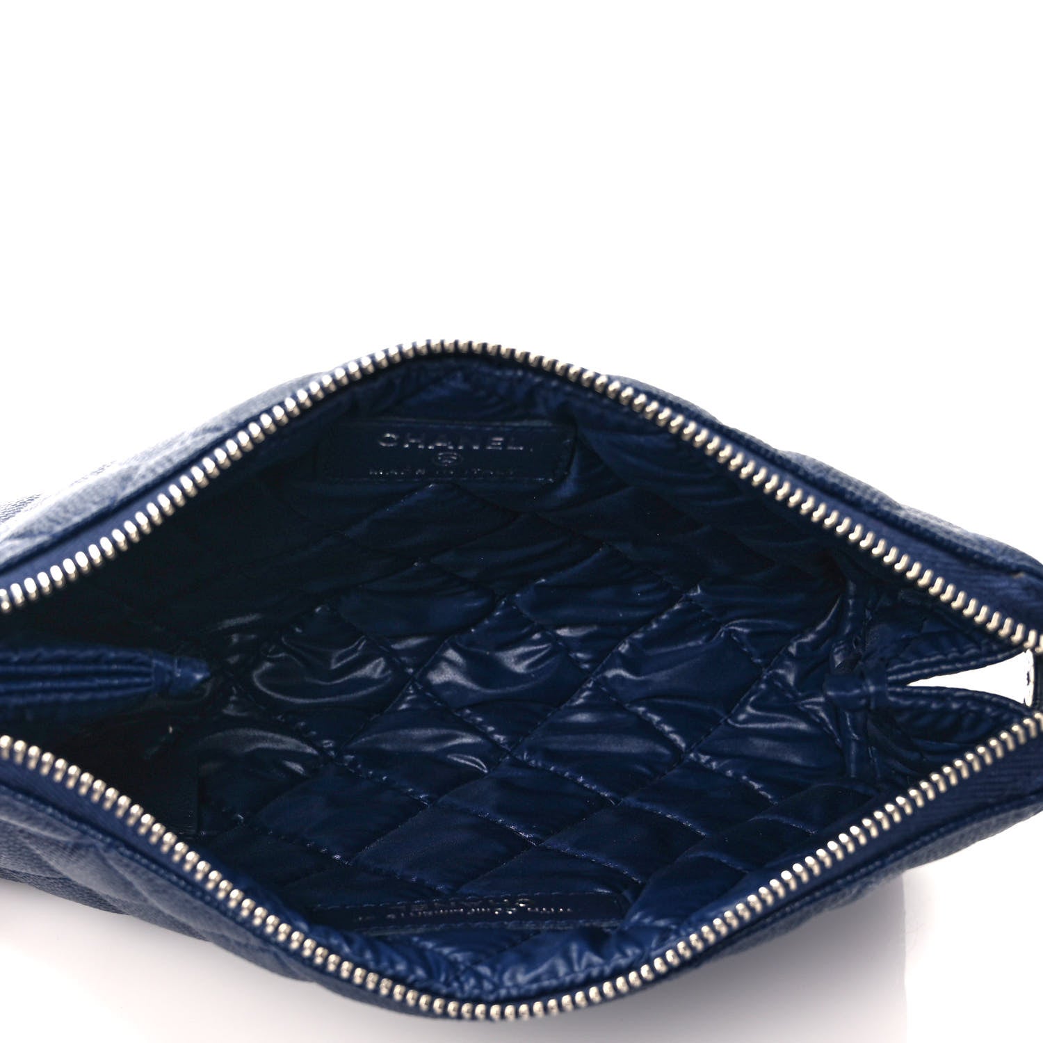 Chanel Caviar Quilted Cosmetic Case Navy 5 of 8
