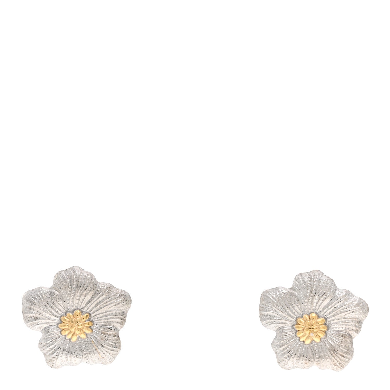 Buccellati Sterling Silver Vermeil Blossoms Gardenia Earrings 1 of 4