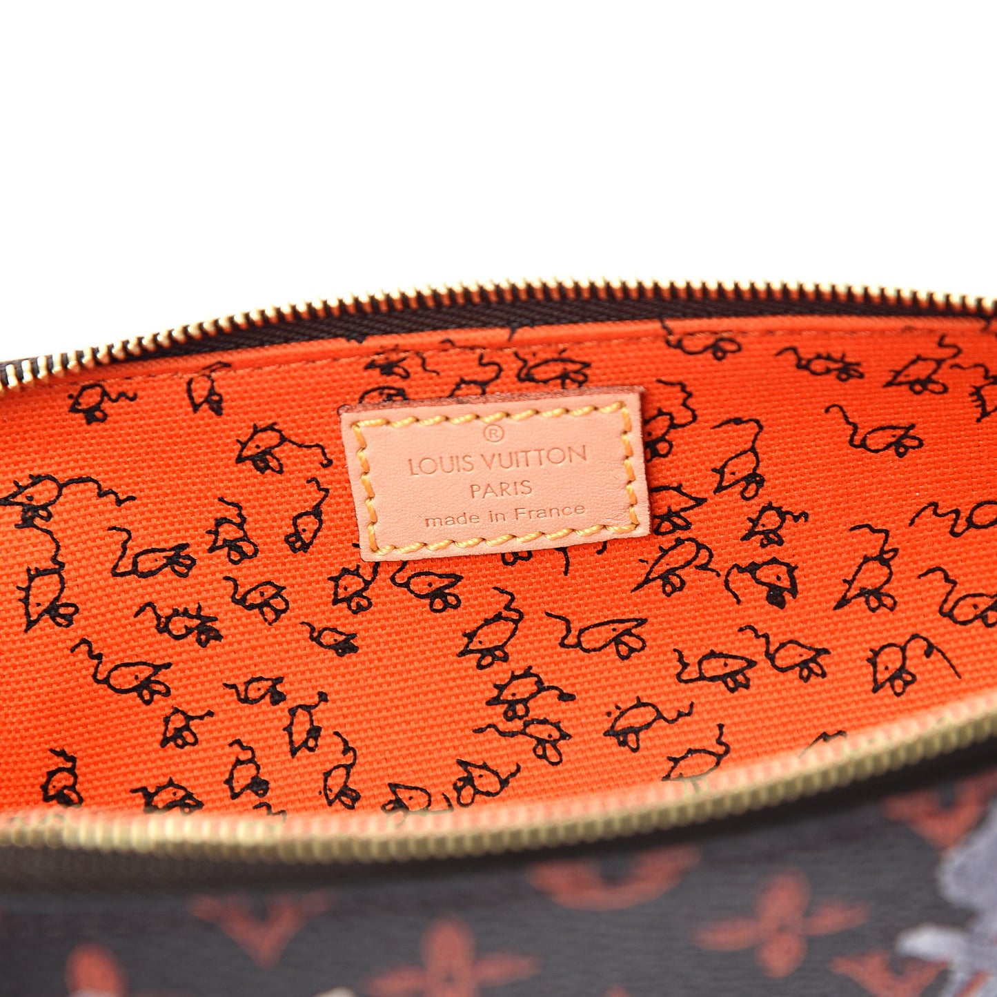 Catogram Elizabeth Pouch Orange Marron