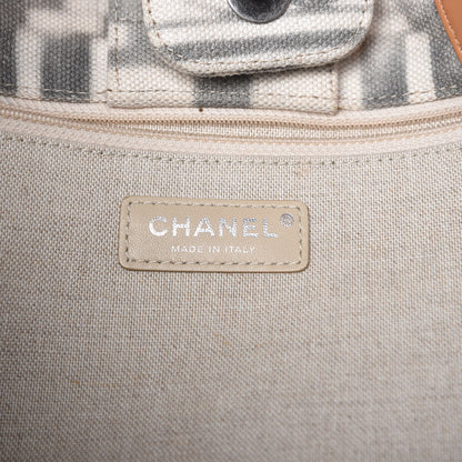 Chanel Canvas Large Iliad Shopping Tote Beige 7 of 9