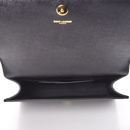 Saint Laurent Grain De Poudre Classic Monogram Kate Clutch Black 5 of 7